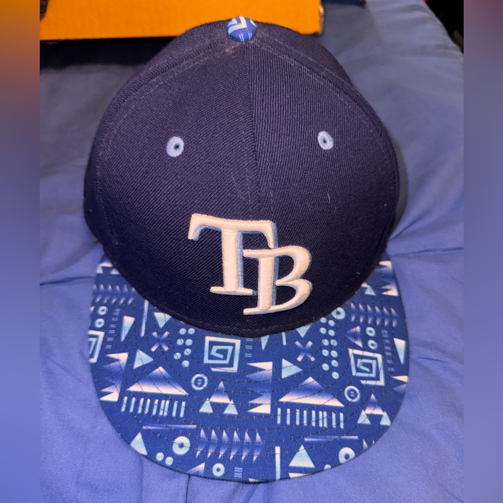 Tampa Bay Rays Hat with Patterned Brim